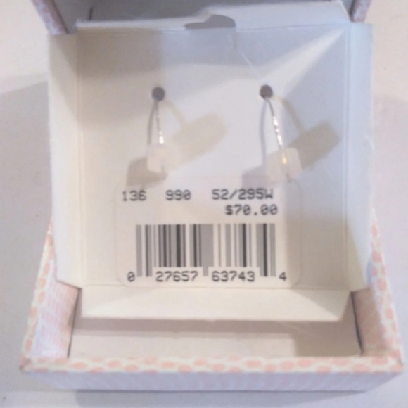 Women's 14KT. WHITE Gold With CZ Earrings - Picture 3 of 4